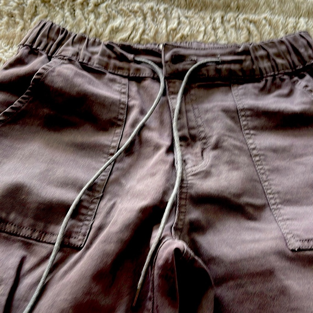 Distressed denim pants